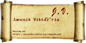 Jancsik Viktória névjegykártya