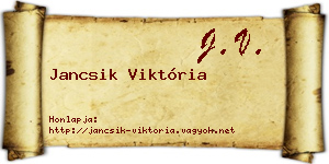 Jancsik Viktória névjegykártya